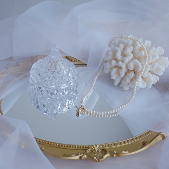 NEW 14K Gold Plated Pearl Toggle Bead Necklace - Picture 5 of 7